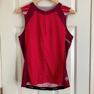Novara Sz. L Women's Cycling /Biking Tank, 1/4 zip, rear pockets, good condition